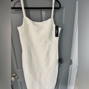 Lulu's off white classy midi Dress xl